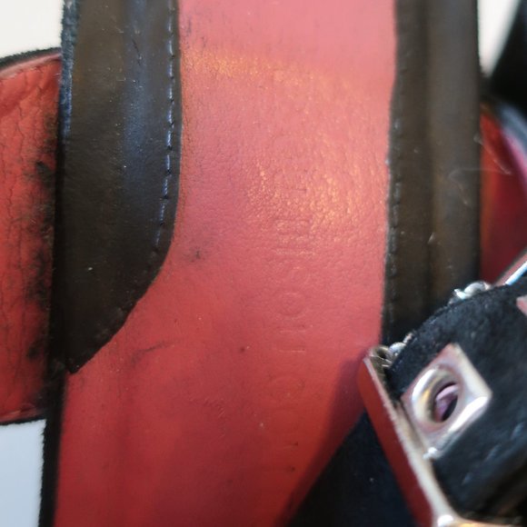 BISOU BISOU COLLECTION BLACK SUEDE WEDGE HEELS 6 * - Picture 7 of 10